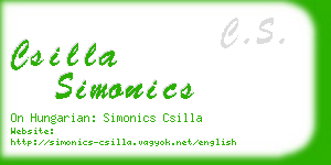 csilla simonics business card